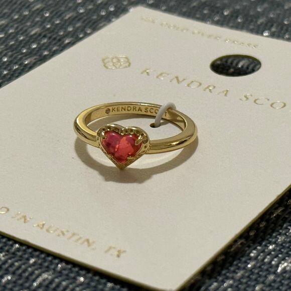 NEW | Kendra Scott | Anna Red Tigers Eye Heart Band
Ring (7) - Picture 2 of 4